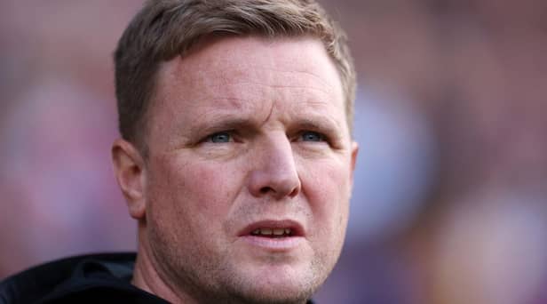 Newcastle United head coach Eddie Howe at Brentford last weekend.