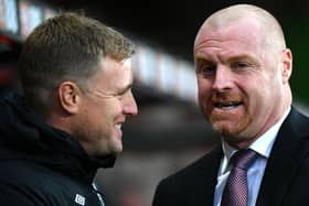 Eddie Howe and Sean Dyche. (Photo by Dan Mullan/Getty Images)