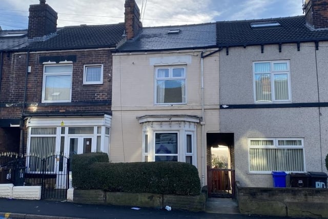 A terraced house on City Road, Sheffield, has a guide price of £60,000. It has three bedrooms, a bay window and is let at £91 per week - £4732 per annum – by way of a Long Term Regulated Tenancy. It is one of four similar properties on City Road for sale in the auction.