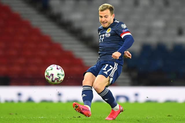 Newcastle United winger Ryan Fraser scored his second goal for Scotland in just four days. (Photo by ANDY BUCHANAN/AFP via Getty Images)