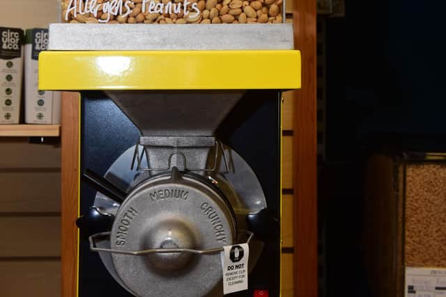 The peanut butter machine inside the store is sure to be a hit.