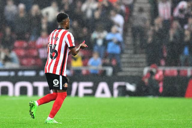 Amad Diallo playing for Sunderland against Blackpool. Picture by FRANK REID