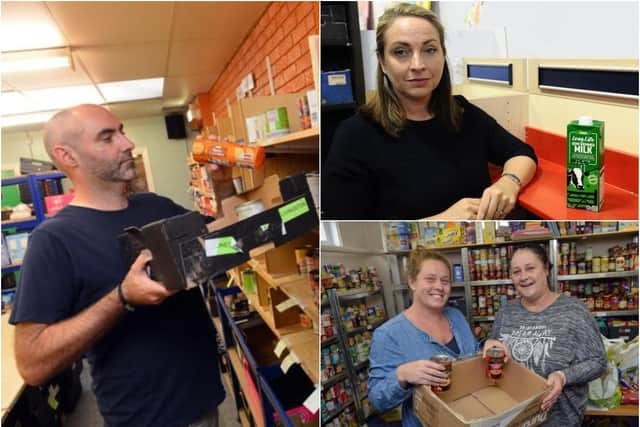 (From left) Chief executive of Hospitality and Hope, Paul Oliver, Jo Benham-Brown manager of the Key 2 Life food bank and Hebburn Helps co-founders Angie Comerford and Jo Durkin.