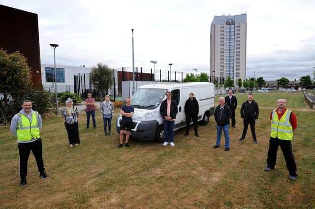 South Tyneside Council drivers delivering food parcels from Hebburn Central.