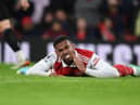 Gabriel of Arsenal during the Premier League match between Arsenal FC and Newcastle United at Emirates Stadium on January 03, 2023 in London, England. (Photo by Stuart MacFarlane/Arsenal FC via Getty Images)