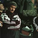 8 Apr 1996:  Terry McDermott and Kevin Keegan of Newcastle are a picture of despair after Blackburn's winning goal during the Blackburn v Newcastle Premier League Match played at Ewood Park in Blackburn. Mandatory Credit: Stu Forster/ALLSPORT