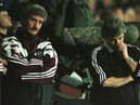 8 Apr 1996:  Terry McDermott and Kevin Keegan of Newcastle are a picture of despair after Blackburn's winning goal during the Blackburn v Newcastle Premier League Match played at Ewood Park in Blackburn. Mandatory Credit: Stu Forster/ALLSPORT