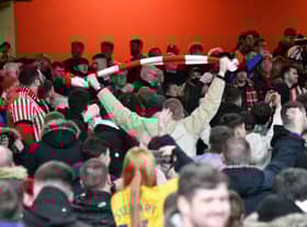 Sunderland fans away at Arsenal in the Carabao Cup (Picture by FRANK REID)