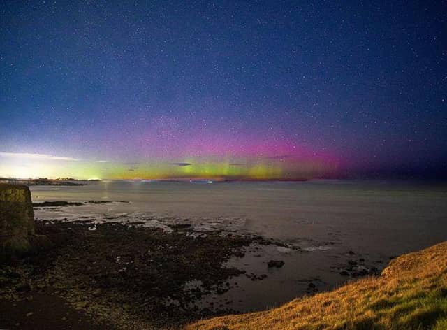 The Northern Lights, photographed by Steven Lomas at Marsden on March 14