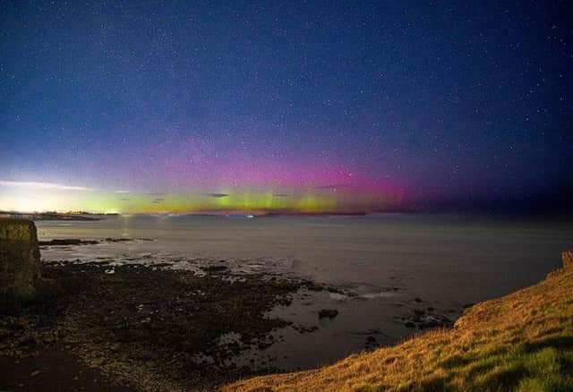 The Northern Lights, photographed by Steven Lomas at Marsden on March 14