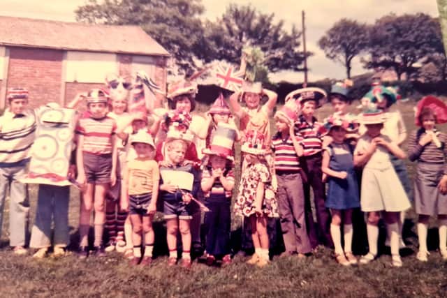 The children of Cleadon having fun at their 1977 party.