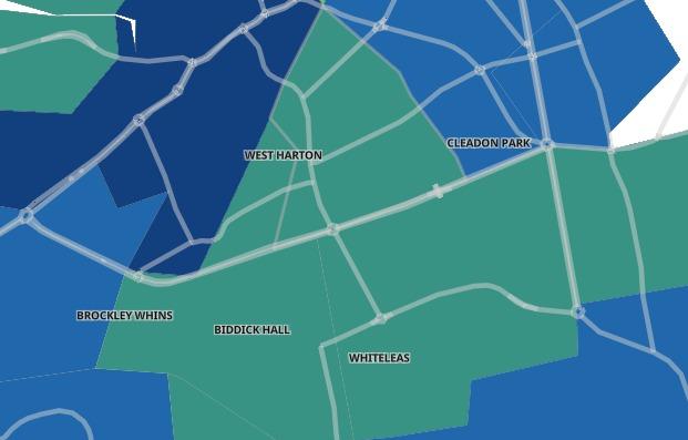 In the seven days up to May 11, West Harton recorded a case rate of 50.7 per 100,000 people. A total of three cases were recorded - a drop of 50.7% from the previous week.