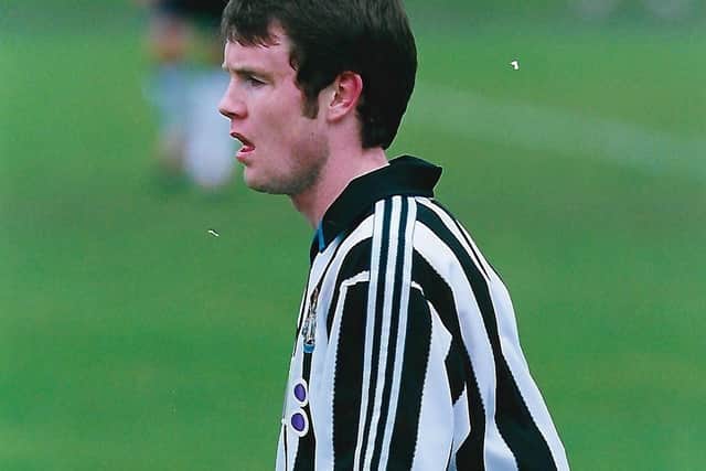 Joe Kendrick playing for Newcastle United.