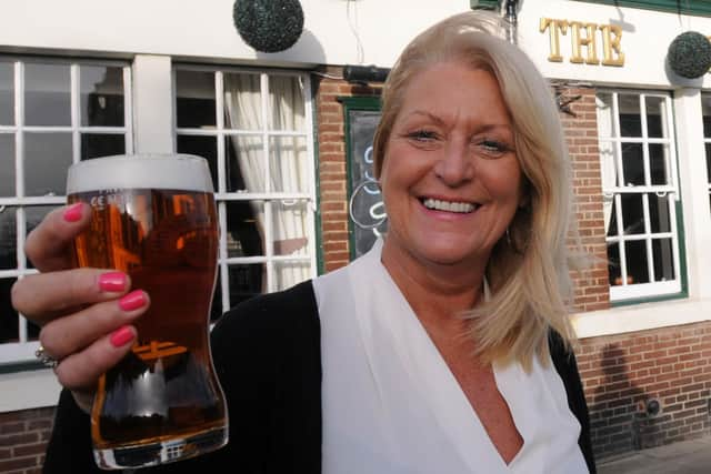 The Lord Nelson landlady Lesley Hunter