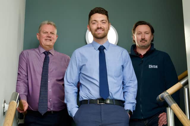 New faces at Castle Building Services, from left, Richard Learmouth, Neil Hutchinson and Mark Jenkins.