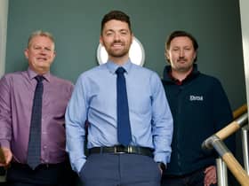 New faces at Castle Building Services, from left, Richard Learmouth, Neil Hutchinson and Mark Jenkins.