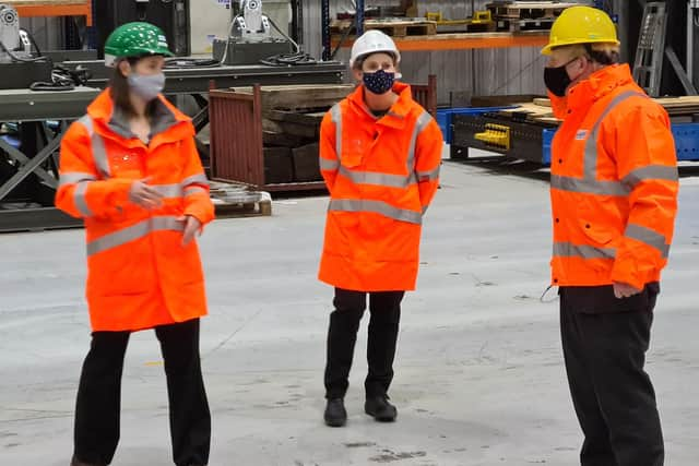 Prime Minister Boris Johnson during his visit to the ORE Catapult in Blyth. Pictures by Ben O’Connell