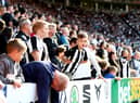 NEWCASTLE UPON TYNE, ENGLAND - AUGUST 28: Newcastle United fans react during the Premier League match between Newcastle United  and  Southampton at St. James Park on August 28, 2021 in Newcastle upon Tyne, England. (Photo by George Wood/Getty Images)