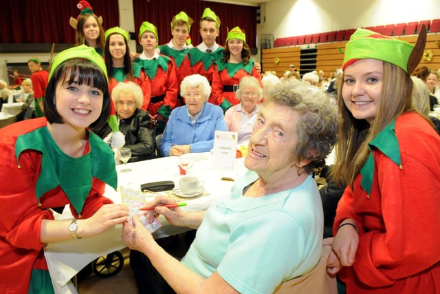 Pensioners from Campbell Court, Hebburn, were entertained by year 11 pupils from Hebburn Comprehensive School in this event from 8 years ago. Who can tell us more?