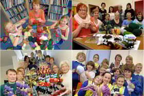 Smiles galore from these keen knitters. Recognise them?