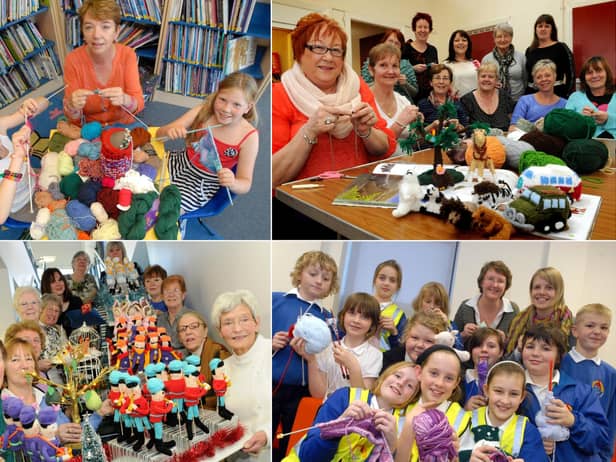 Smiles galore from these keen knitters. Recognise them?