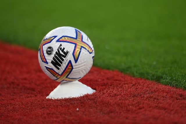 The new Premier League ball for the 2022-23 season (Photo by Mike Hewitt/Getty Images)