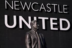 The Sir Bobby Robson statue outside St James's Park.