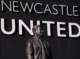 The Sir Bobby Robson statue outside St James's Park.