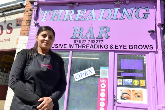 Threading Bar owner Gurpreet Kaur at her new business on Dean Road, Westoe Village.