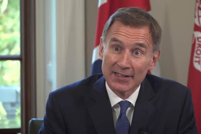 Chancellor Jeremy Hunt made an emergency statement from the Treasury, in London, to confirm u-turns on several key Government policies.