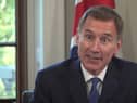 Chancellor Jeremy Hunt made an emergency statement from the Treasury, in London, to confirm u-turns on several key Government policies.