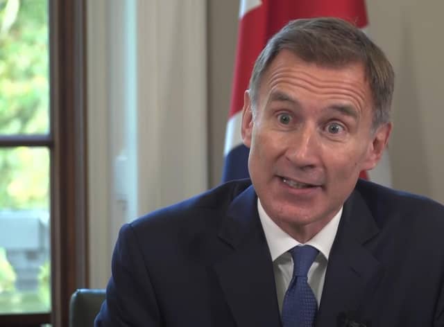 Chancellor Jeremy Hunt made an emergency statement from the Treasury, in London, to confirm u-turns on several key Government policies.
