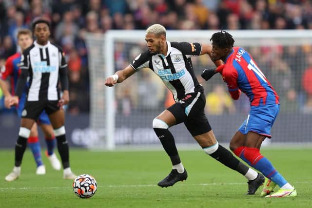 Joelinton started on the bench against Crystal Palace (Photo by Julian Finney/Getty Images)