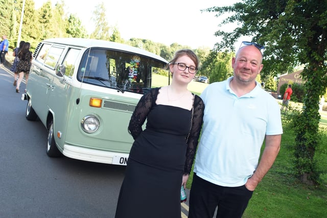 Pupils chose to arrive in a range of vehicles with one student arriving in a traditional VW campervan.