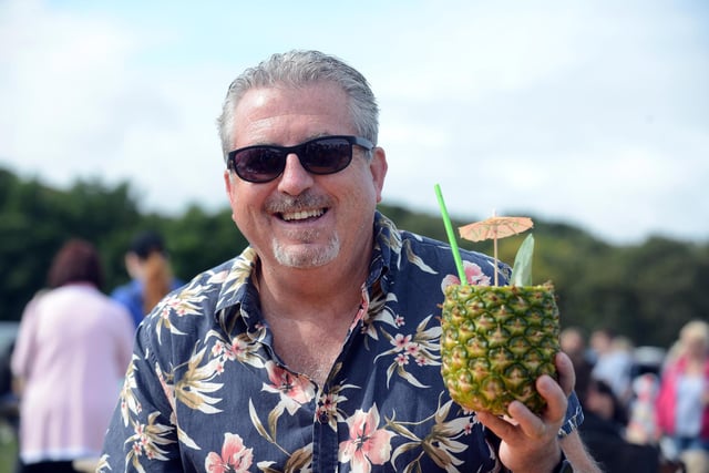Return of the Great North Feast at Bents Park. Chris Richardson with his Piña colada.