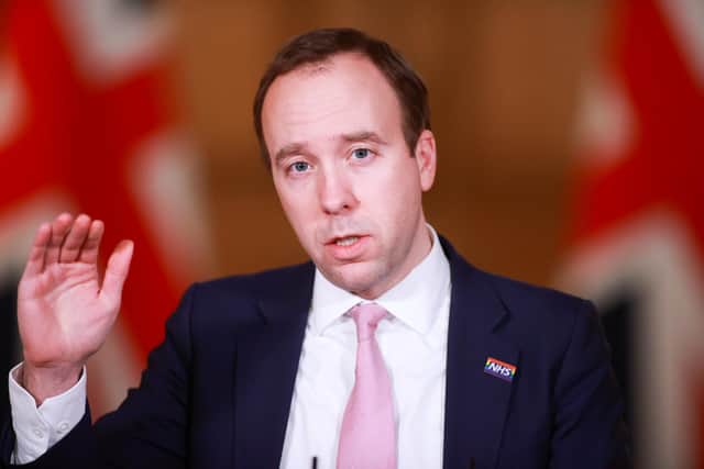 Health Secretary Matt Hancock.