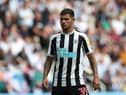 Bruno Guimaraes of Newcastle United during the Premier League match between Newcastle United and Nottingham Forest at St. James Park on August 06, 2022 in Newcastle upon Tyne, England. (Photo by Jan Kruger/Getty Images)