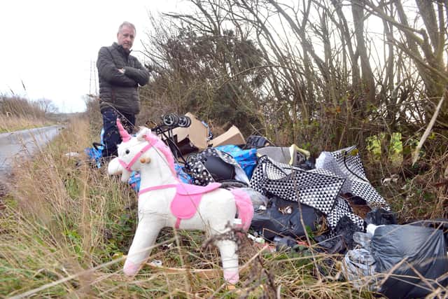 Vincent Richardson surveys just some of the dumped rubbish
