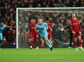 Jonjo Shelvey scored Newcastle United's only goal at Anfield in December (Photo by Andrew Powell/Liverpool FC via Getty Images)