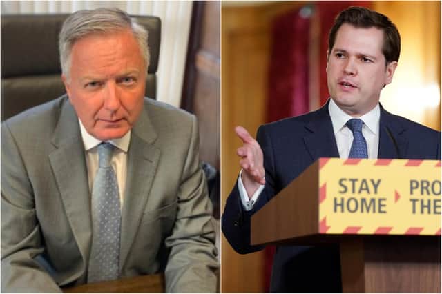 South Tyneside Council leader Iain Malcolm (left) and Local Government Secretary Robert Jenrick (right)