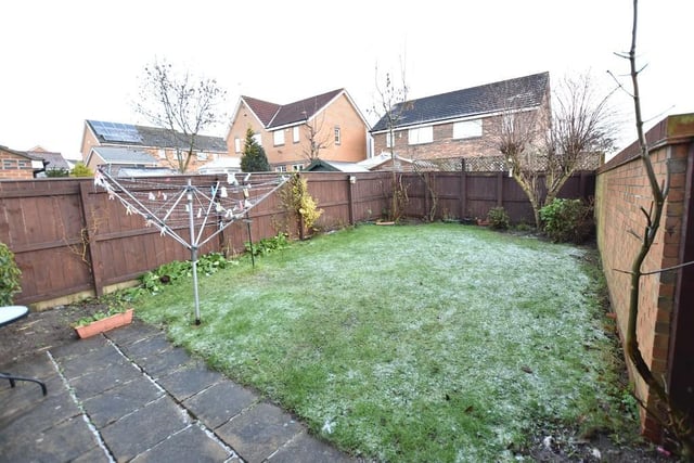 There is a spacious garden to the rear with lawn, paved areas and outside lights for a cosy feeling.

Photo: Rightmove