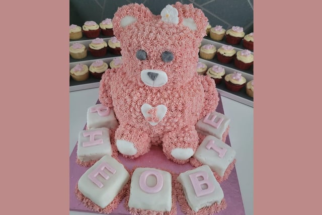 Pretty in pink for a special little girl's birthday. Rochelle's one of our star bakers!