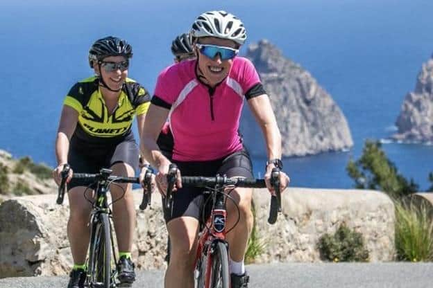 Jen Deighton, leading from the front and doing what she loved, cycling.