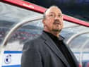 Dalian Yifang's new head coach Rafael Benitez looks on during the Chinese Super League (CSL) football match between Dalian Yifang and Henan Jianye in Dalian in northeast China's Liaoning province on July 7, 2019. (Photo by STR / AFP) / China OUT        (Photo credit should read STR/AFP via Getty Images)