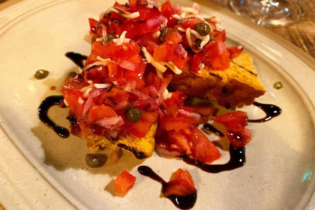 Bruschetta from the specials menu to start