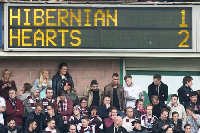 Hearts fans enjoyed themselves at Easter Road in April 2014. Picture: SNS