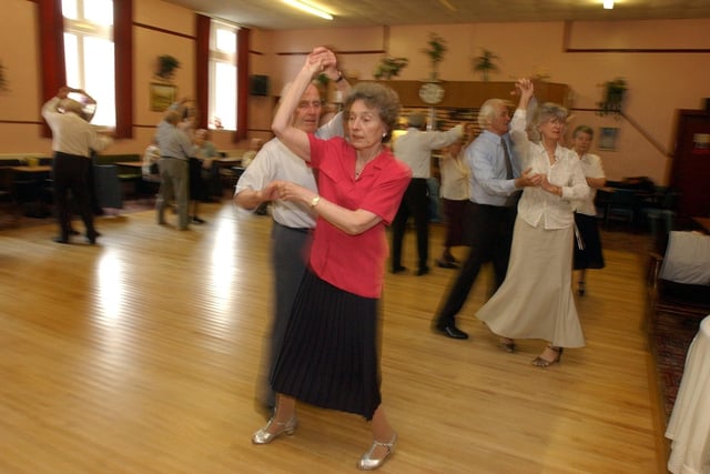Enjoying a tea dance at the Charles Young Centre 18 years ago.