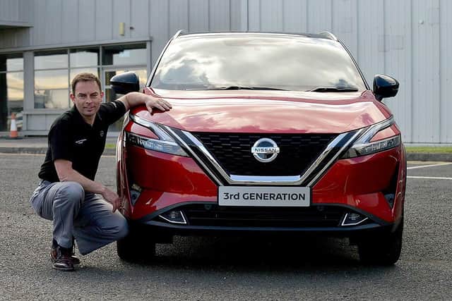 Alan Johnson, Vice President of Manufacturing at Nissan (UK), with the third generation Qashqai that has just started production.