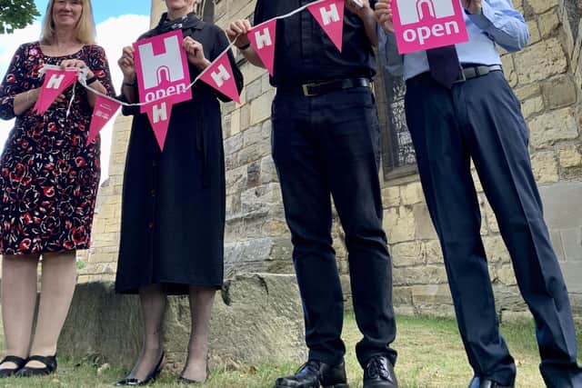 (l-r) Brenda Horton, Julie McCann, Paul Barker and Carl Baker, who are helping organise the Heritage Open Days event at St Nicholas Church in West Boldon.