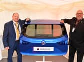 Sunderland City Council Leader Coun Graeme Miller (right) with General Manager of Magna Tony Park at the official opening of the factory.